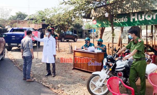 Bù Đăng lập 5 chốt kiểm soát dịch Bù Đăng lập 5 chốt kiểm soát dịch