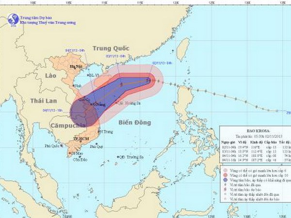 Bão số 12 có khả năng vào biển Quảng Trị-Quảng Ngãi