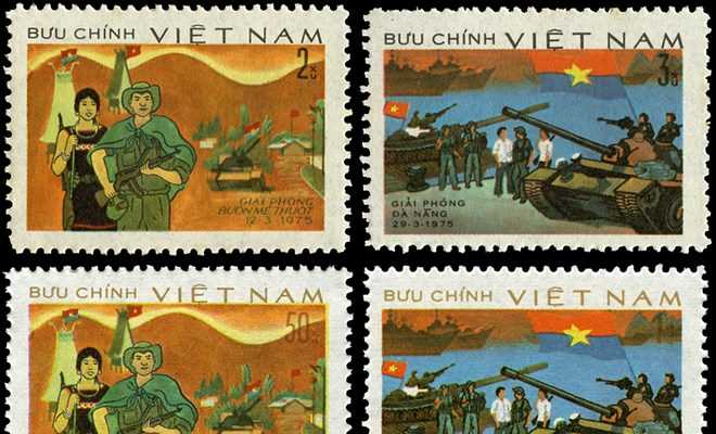 Dấu ấn của ngày đại thắng 30-4 qua những con tem bưu chính Dấu ấn của ngày đại thắng 30-4 qua những con tem bưu chính