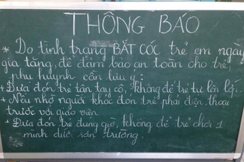 Cẩn trọng trước khuyến cáo về bắt cóc trẻ em