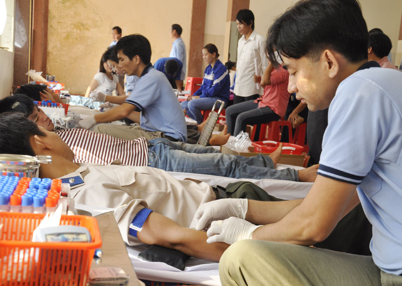 379 đơn vị máu hưởng ứng Lễ hội Xuân Hồng 2014