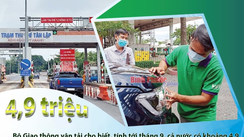 4,9 triệu ô tô đã dán thẻ trả phí tự động