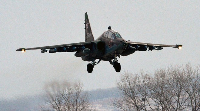 Máy bay Su-25 của Nga rơi khi bay huấn luyện, phi công tử nạn
