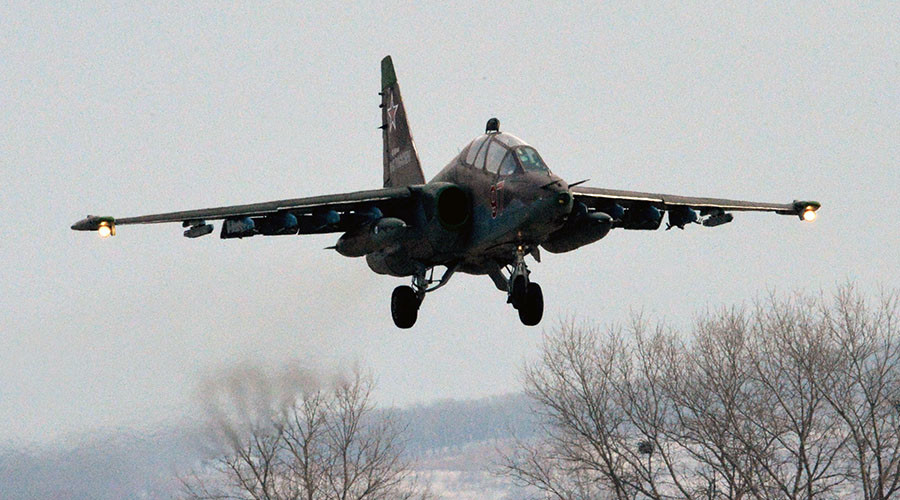 Chiến đấu cơ Su-25 của Nga rơi, chưa rõ nguyên nhân