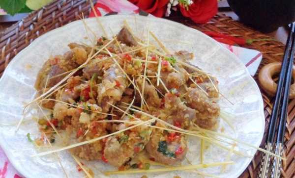 Mề gà rang muối sả giòn ngon lạ miệng