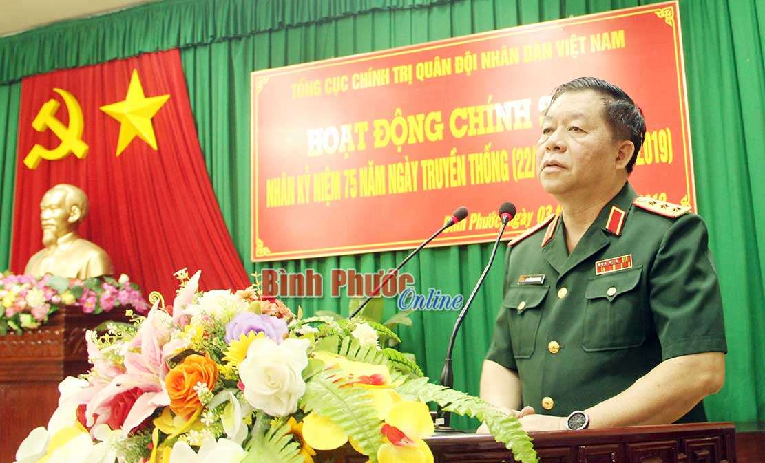 Đoàn công tác của Tổng cục chính trị làm việc tại Bình Phước Đoàn công tác của Tổng cục chính trị làm việc tại Bình Phước