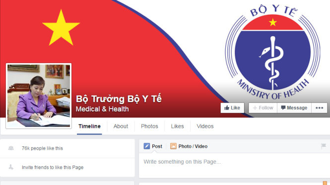 Bộ trưởng Bộ Y tế tiếp nhận thông tin qua Facebook
