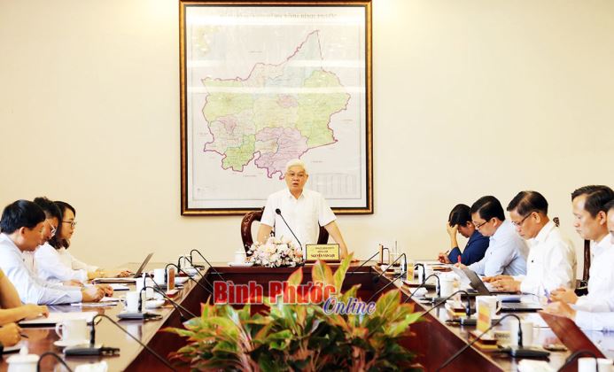 Bí thư Tỉnh ủy Nguyễn Văn Lợi làm việc với Tiểu ban tổ chức, phục vụ Đại hội Đảng bộ tỉnh