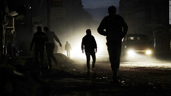Toàn bộ đất nước Syria chìm vào bóng tối vì mất điện Toàn bộ đất nước Syria chìm vào bóng tối vì mất điện