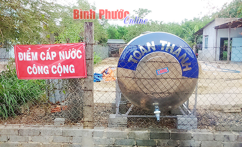 Bù Đốp đặt 24 điểm cấp nước sinh hoạt miễn phí