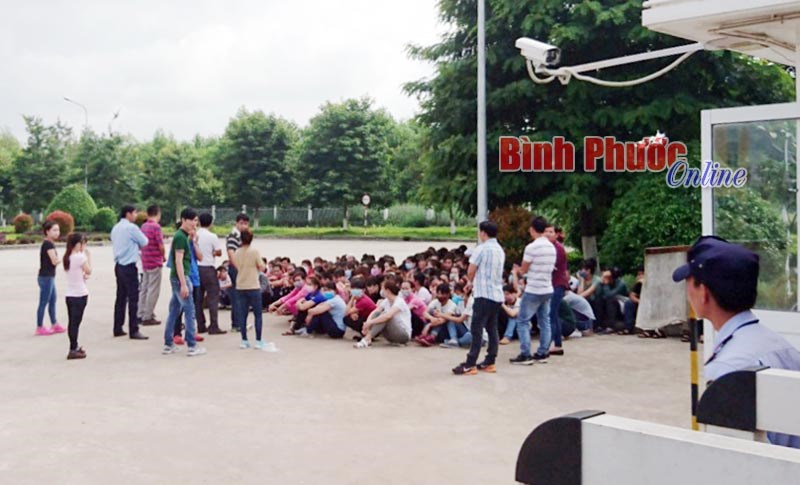 Trên 100 công nhân Công ty Long Fa ngừng lao động Trên 100 công nhân Công ty Long Fa ngừng lao động