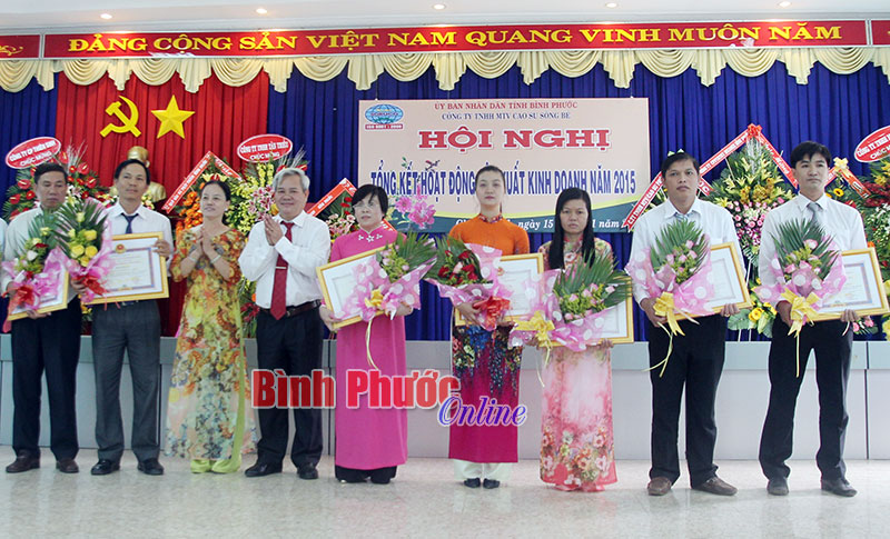 Năm 2015, doanh thu cao su Sông Bé đạt 104,06% so kế hoạch Năm 2015, doanh thu cao su Sông Bé đạt 104,06% so kế hoạch