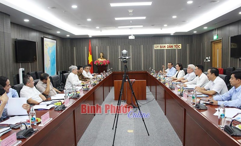 Đoàn công tác tỉnh Bình Phước thăm, làm việc tại Ủy ban Dân tộc Đoàn công tác tỉnh Bình Phước thăm, làm việc tại Ủy ban Dân tộc