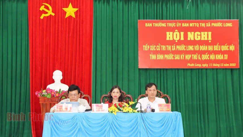 Đại biểu Quốc hội tiếp xúc cử tri thị xã Phước Long Đại biểu Quốc hội tiếp xúc cử tri thị xã Phước Long