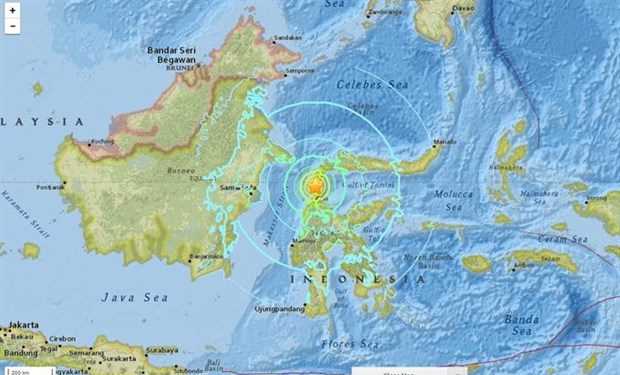 Động đất mạnh tại Indonesia, không có khả năng xảy ra sóng thần