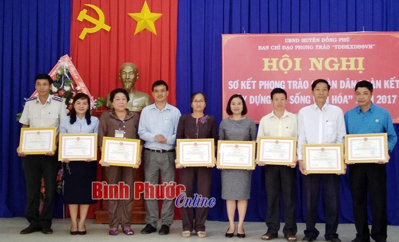 ĐỒNG PHÚ: 68/73 ấp, khu phố đạt văn hóa
