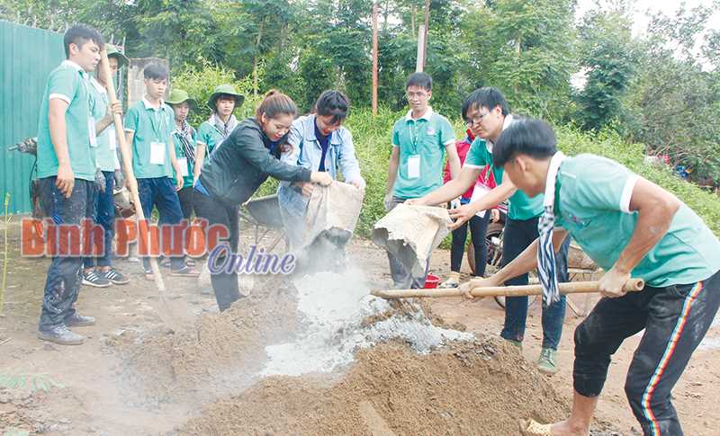 Thanh niên xã Bù Gia Mập “thắp sáng đường nông thôn”