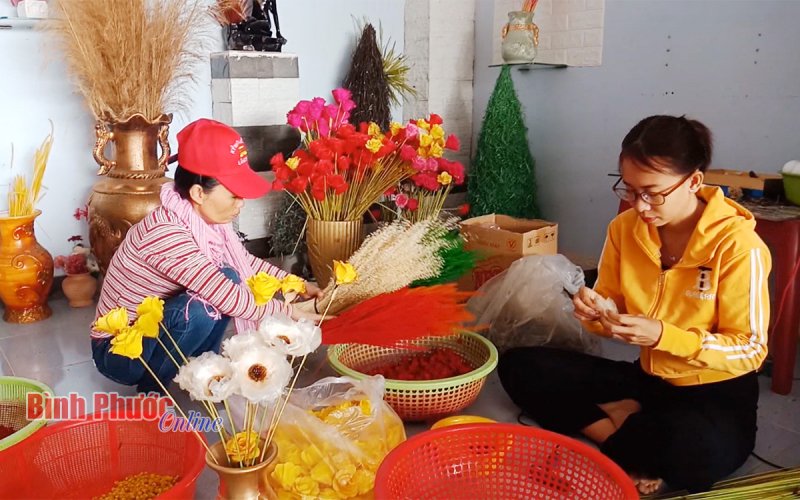 Hoa khô nghệ thuật vào tết