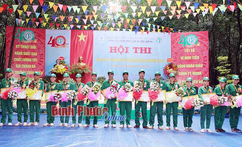 9 tháng, Cao su Phú Riềng khai thác đạt 57,4% kế hoạch
