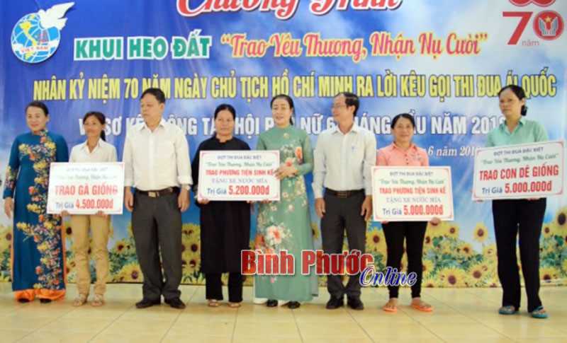 Hội LHPN thị xã Bình Long hỗ trợ sinh kế cho 24 hội viên Hội LHPN thị xã Bình Long hỗ trợ sinh kế cho 24 hội viên