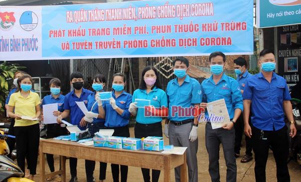 Tuổi trẻ Bình Phước chung tay phòng, chống dịch hô hấp corona Tuổi trẻ Bình Phước chung tay phòng, chống dịch hô hấp corona