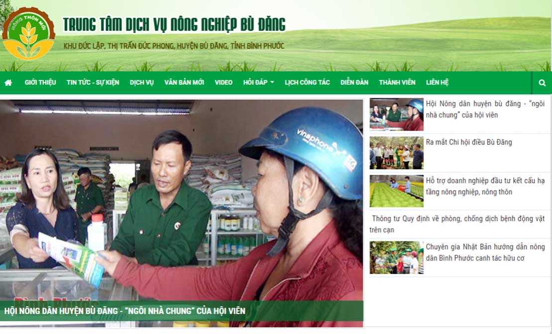 Bù Đăng ra mắt website ngành nông nghiệp huyện Bù Đăng ra mắt website ngành nông nghiệp huyện
