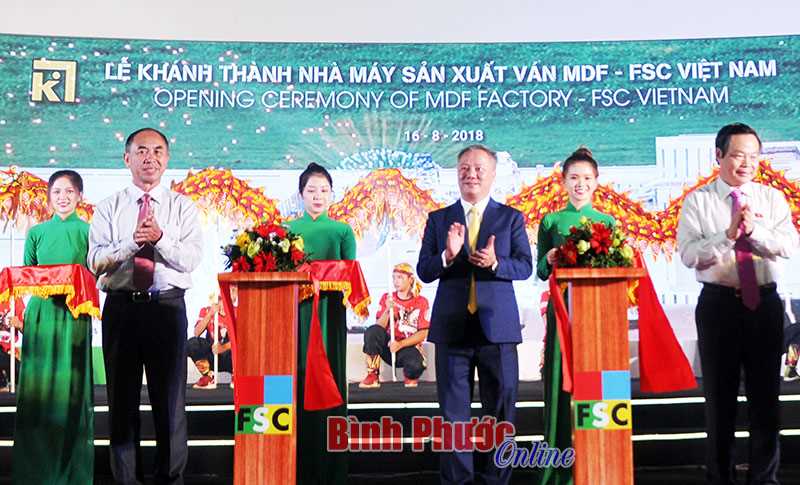 Khánh thành Nhà máy sản xuất ván MDF 400.000m³/năm Khánh thành Nhà máy sản xuất ván MDF 400.000m³/năm