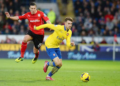 Thắng Cardiff City 3 - 0, Arsenal giữ vững ngôi đầu
