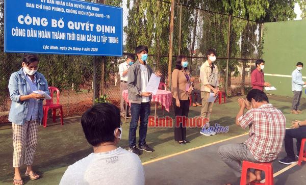 Lộc Ninh còn 36 công dân thực hiện cách ly tập trung