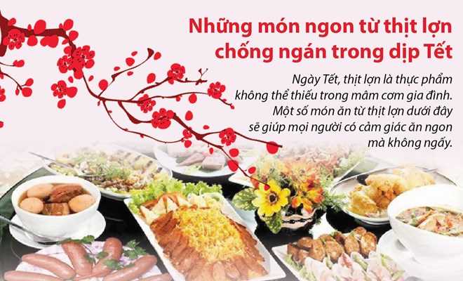[Infographics] Những món ngon từ thịt lợn chống ngán trong dịp Tết