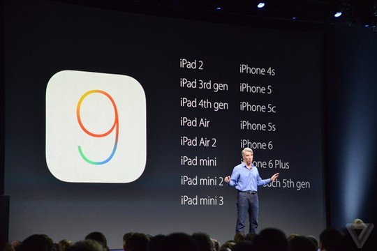 iOS 9 ra mắt, tiết kiệm pin đa nhiệm tốt