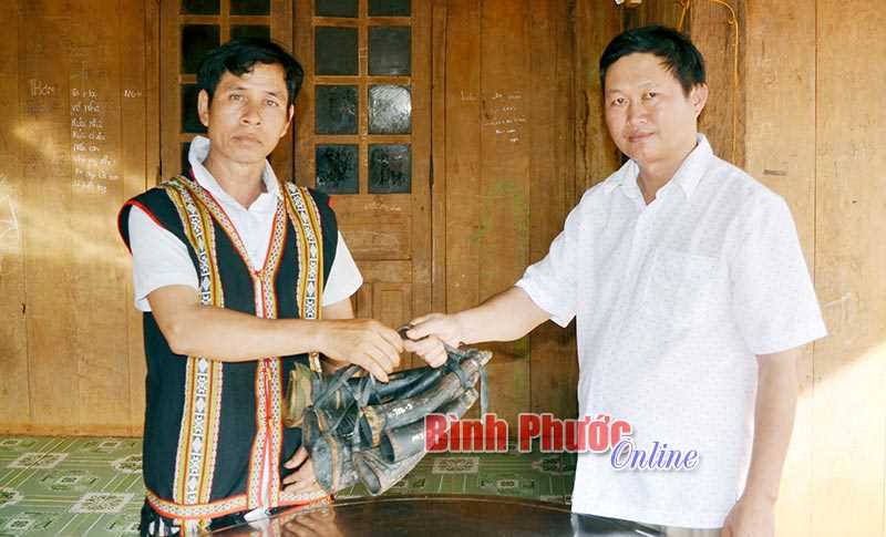 Kèn sừng trâu đã được phục chế