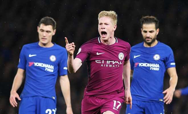 Kevin de Bruyne hạ Chelsea, Man City đòi lại ngôi đầu từ tay M.U Kevin de Bruyne hạ Chelsea, Man City đòi lại ngôi đầu từ tay M.U