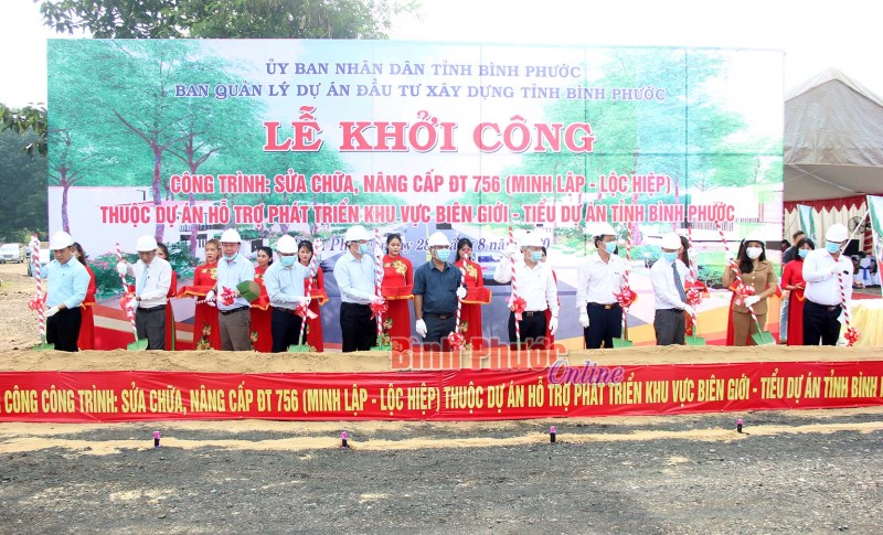 Khởi công nâng cấp đường ĐT 756 đoạn Minh Lập - Lộc Hiệp