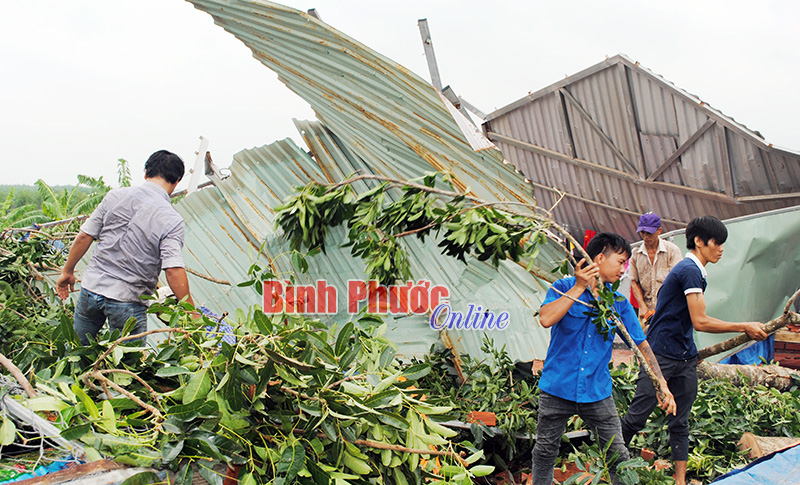 Lốc xoáy khiến 4 người nhập viện Lốc xoáy khiến 4 người nhập viện