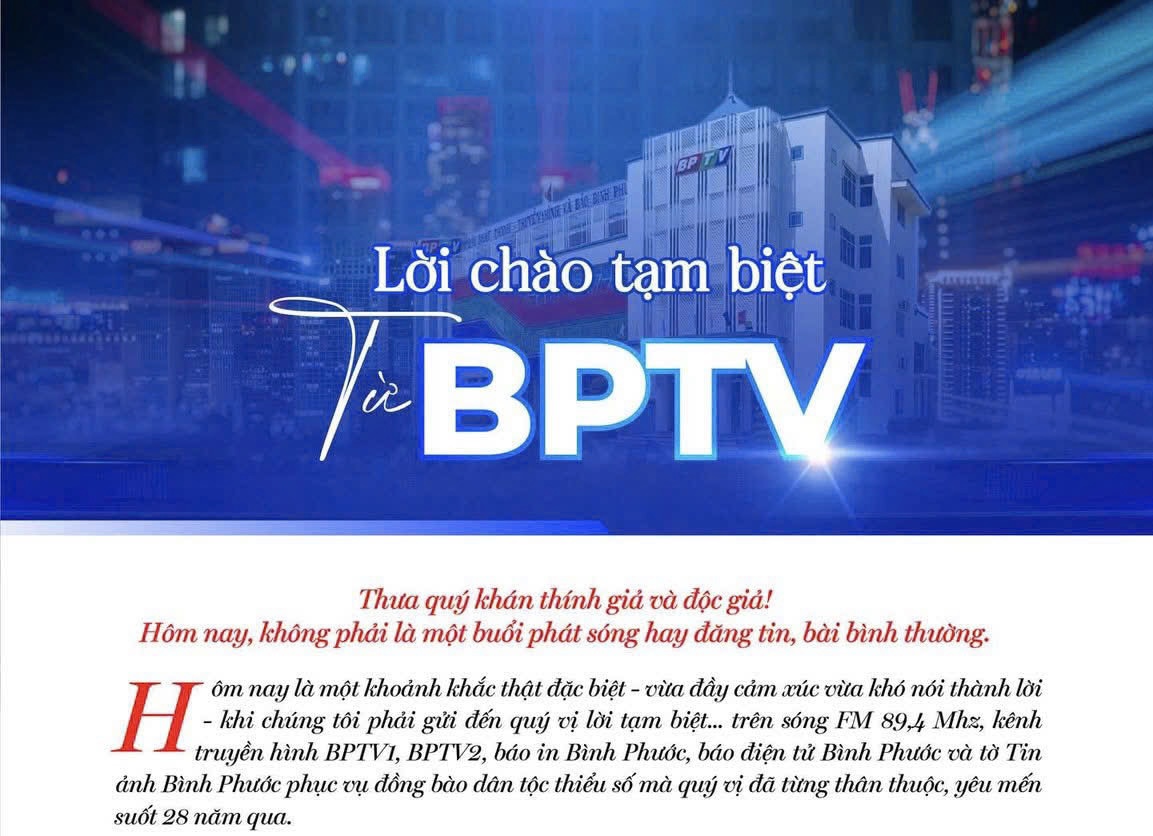 Lời chào tạm biệt từ BPTV Lời chào tạm biệt từ BPTV