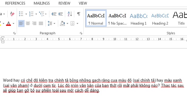 Cách bỏ kiểm tra chính tả văn bản trong Word (2003, 2007, 2010, 2013)