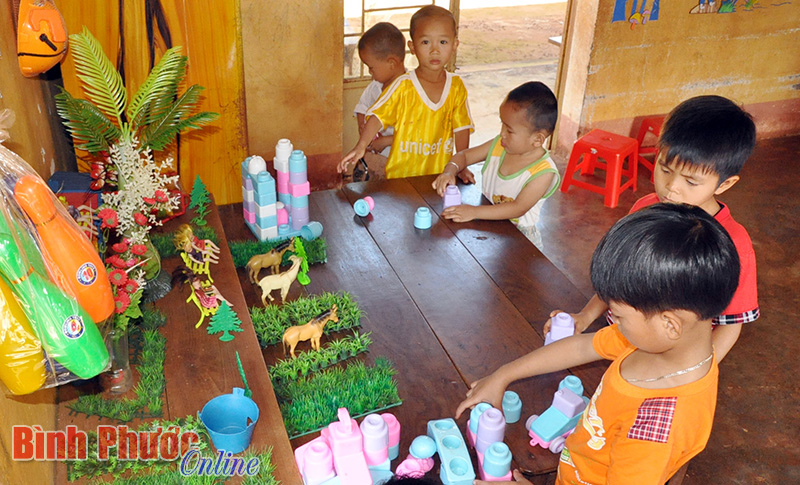 Năm học 2015-2016, Bình Phước phấn đấu công nhận 8 trường mầm non đạt chuẩn quốc gia