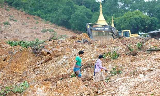 Số nạn nhân vụ lở đất tại Myanmar tăng lên gần 70 người