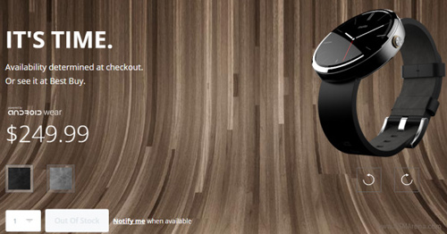 Smartwatch Moto 360 'cháy' hàng sau vài giờ lên kệ Smartwatch Moto 360 'cháy' hàng sau vài giờ lên kệ