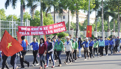 100% cơ sở đoàn hưởng ứng Năm an toàn giao thông 100% cơ sở đoàn hưởng ứng Năm an toàn giao thông