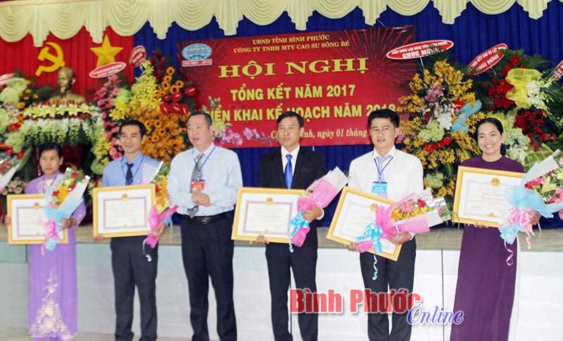 Năm 2017, cao su Sông Bé nộp ngân sách nhà nước 72 tỷ đồng Năm 2017, cao su Sông Bé nộp ngân sách nhà nước 72 tỷ đồng