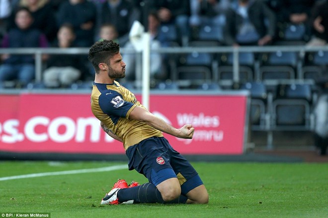 Giroud đi vào lịch sử Arsenal dưới triều đại Arsene Wenger