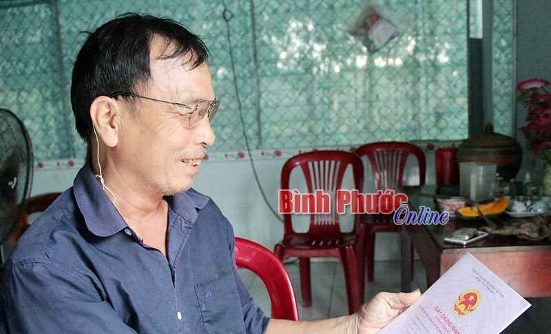Ông Đỗ Hữu Trực đã được cấp lại giấy chứng nhận quyền sử dụng đất