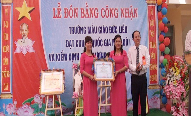 Trường Mẫu giáo Đức Liễu đạt chuẩn quốc gia mức độ 1 Trường Mẫu giáo Đức Liễu đạt chuẩn quốc gia mức độ 1