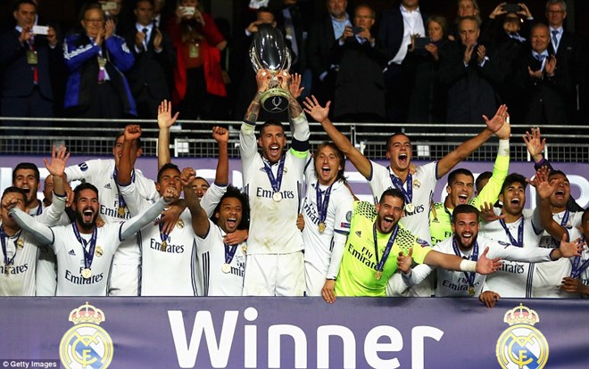 Real Madrid giành Siêu cúp châu Âu sau 120 phút nghẹt thở Real Madrid giành Siêu cúp châu Âu sau 120 phút nghẹt thở