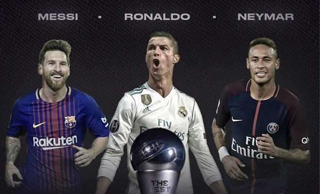 Ronaldo, Messi và Neymar tranh giải Cầu thủ xuất sắc nhất FIFA