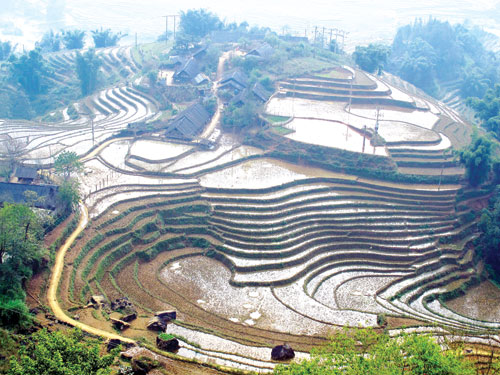 Biên cương trong sương trên cao Biên cương trong sương trên cao