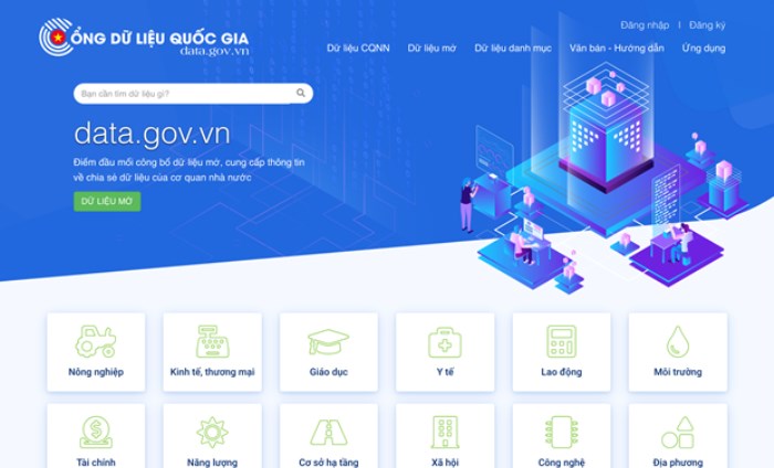 Cổng dữ liệu quốc gia Data.gov.vn chính thức đi vào hoạt động