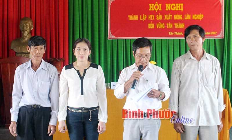 Thành lập Hợp tác xã nông - lâm nghiệp bền vững Tân Thành Thành lập Hợp tác xã nông - lâm nghiệp bền vững Tân Thành